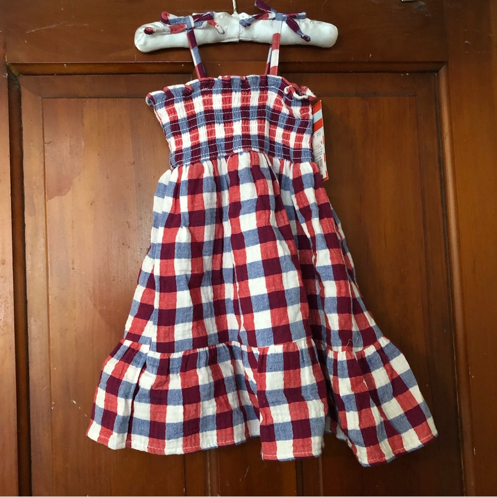 2T Red and Blue Plaid Sundress by Cat & Jack